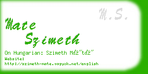mate szimeth business card